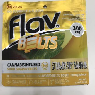 Flav sour Belts 300 mg Strawberry Bananna - Vegan