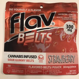 Flav sour Belts 300 mg Strawberry - Vegan