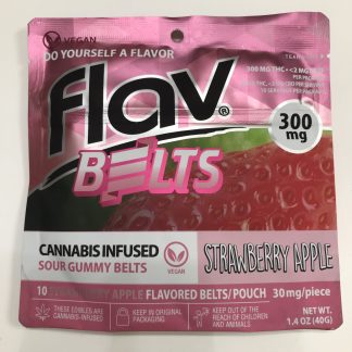 Flav sour Belts 300 mg Strawberry Apple - Vegan